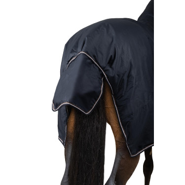 Couverture d'extérieur Glasgow avec combo cou Horze 100 g Myrtille Gris