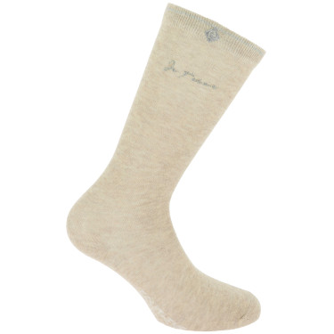Chaussettes Je t'aime Equithème Rose Beige