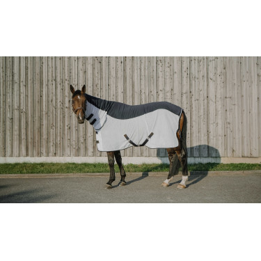 Couverture Equithème Flycool Combo Marine / blanc Bleu