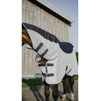 Couverture Equithème Flycool Combo Marine / blanc Bleu