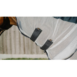 Couverture Equithème Flycool Combo Marine / blanc Bleu