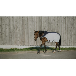 Couverture marcheur Equithème Flycool Marine / blanc Bleu