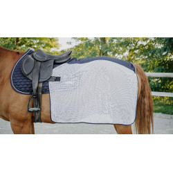 Couvre-reins carré Equithème Flycool Marine / blanc Bleu Couvre-reins carré Equithème Flycool Marine / blanc Bleu