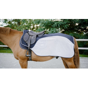 Couvre-reins Equithème Flycool Marine / blanc Bleu Couvre-reins Equithème Flycool Marine / blanc Bleu