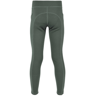 Legging doublé polaire Riding World Volga enfant Gris vert