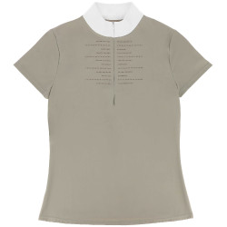 Polo concours Equithème Suzanne femme Taupe Marron