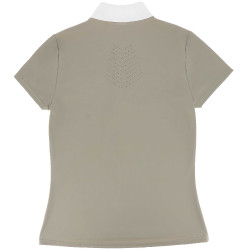Polo concours Equithème Suzanne femme Taupe Marron