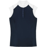 Polo concours sans manches Equithème Judith femme Blanc