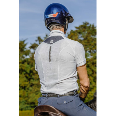 Polo de concours Equithème Chris homme Blanc