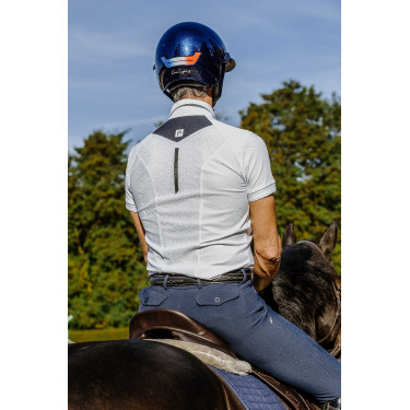 Polo de concours Equithème Chris homme Blanc