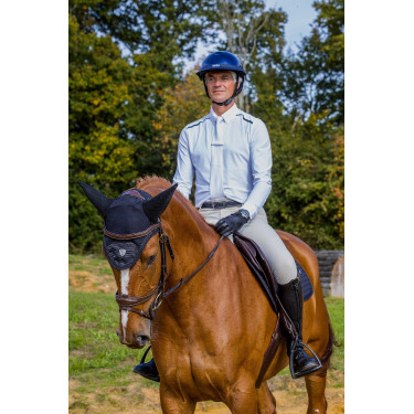 Polo de concours manches longues Equithème Adrien homme Blanc