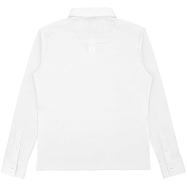 Polo de concours manches longues Equithème Adrien homme Blanc