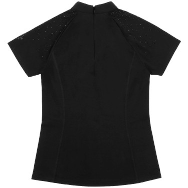 Polo Je t'aime Equithème Claudia femme Noir