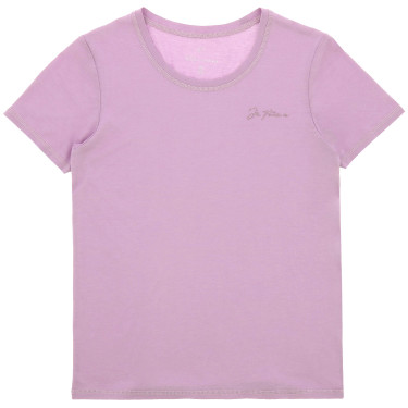 T-shirt enfant et junior Je t'aime Equithème Bonnie Mauve Violet
