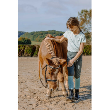 T-shirt enfant et junior Je t'aime Equithème Bonnie Vert / menthe