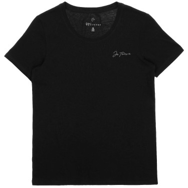 T-shirt Je t'aime Equithème Bonnie femme Noir