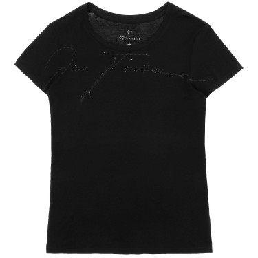 T-Shirt Je t'aime Equithème Tessie femme Noir