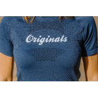 T-Shirt seamless manches courtes Equithème Elena femme Marine Bleu marine