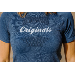 T-Shirt seamless manches courtes Equithème Elena femme Marine Bleu marine