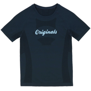 T-Shirt seamless manches courtes Equithème Elena femme Marine Bleu marine