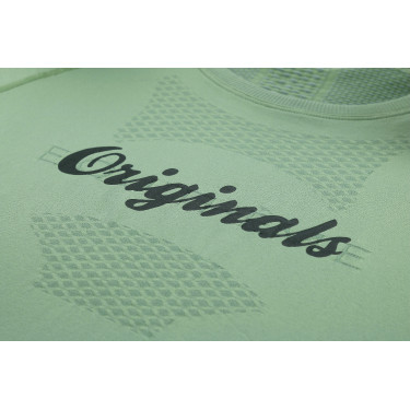 T-Shirt seamless manches courtes Equithème Elena femme Kaki