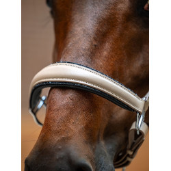 Licol en cuir Equestrian Stockholm anatomic scintillant Sable Beige