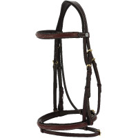 Bridon en cuir huilé Norton Pro Wellington Havane Marron