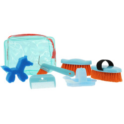 Kit de pansage Hippotonic Junior Turquoise Bleu