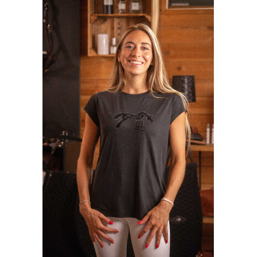 T-shirt Pénélope Moby Stones femme Noir T-shirt Pénélope Moby Stones femme Noir