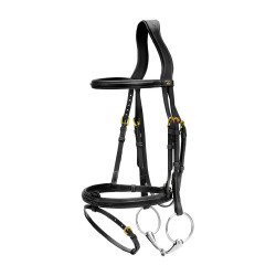 Bridon Muserolle Combinée Dy'on D Collection Noir Bridon Muserolle Combinée Dy'on D Collection Noir