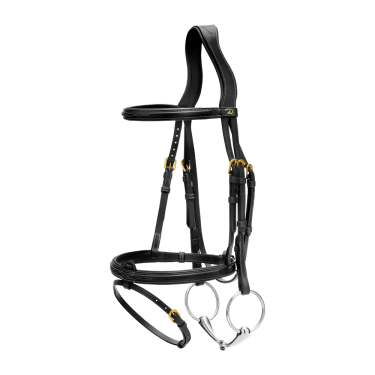 Bridon Muserolle Combinée Dy'on D Collection Noir Bridon Muserolle Combinée Dy'on D Collection Noir