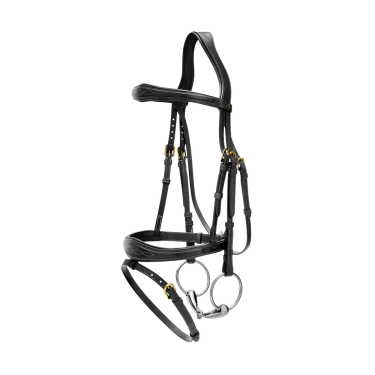 Bridon Muserolle Combinée Anatomique Dy'on D Collection Noir