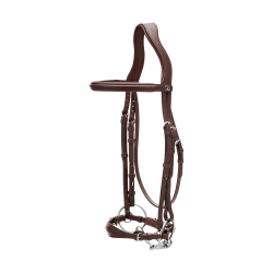 Bridon Muserolle Allemande Ajustable New English Collection by Dy'on Brun Marron