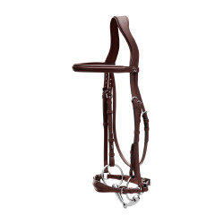 Bridon Muserolle Allemande Ajustable New English Collection by Dy'on Brun Marron