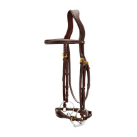Bridon Muserolle Allemande Ajustable D Collection by Dy'on Brun Marron