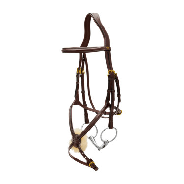 Bridon Muserolle Croisée D Collection by Dy'on Brun Marron