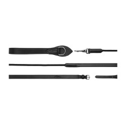 Rênes allemandes Leather/Nylon 5/8 New English Collection by Dy'on Noir