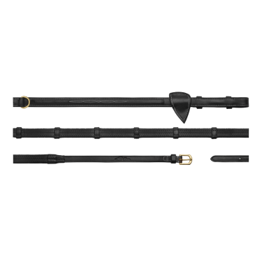 Rênes Howlett Caoutchouc 1/2 Avec 7 Arretoirs D Collection by Dy'on Noir