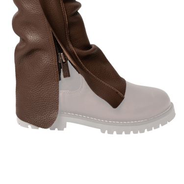 Long Chaps Cuir Dy'on Brun Marron