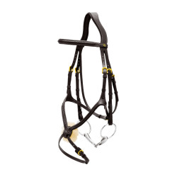 Bridon Muserolle Croisée Tressée D Collection Dy'on Noir