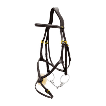 Bridon Muserolle Croisée Tressée D Collection Dy'on Noir