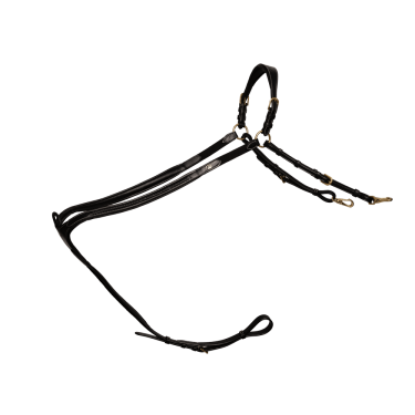 Collier de Chasse à Pont Tressé D Collection Dy'on Noir Collier de Chasse à Pont Tressé D Collection Dy'on Noir