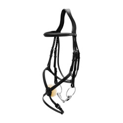 Bridon Muserolle Croisée Tressée New English Collection Dy'on Noir