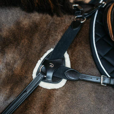 Pad de protection de collier de chasse en mouton Vegan Dy'on Noir Pad de protection de collier de chasse en mouton Vegan Dy'on Noir