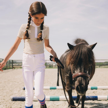 Pantalon Miami City Kentucky grip genoux fille Blanc