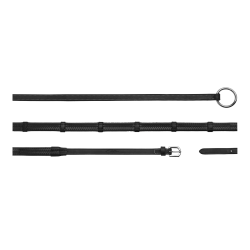Rênes Caoutchouc Working by Dy'on 1/2 7 arrêtoirs fermeture à anneaux Noir Rênes Caoutchouc Working by Dy'on 1/2 7 arrêtoirs fermeture à anneaux Noir