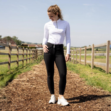 Pantalon d'équitation Kentucky Miami grip genoux femme Noir