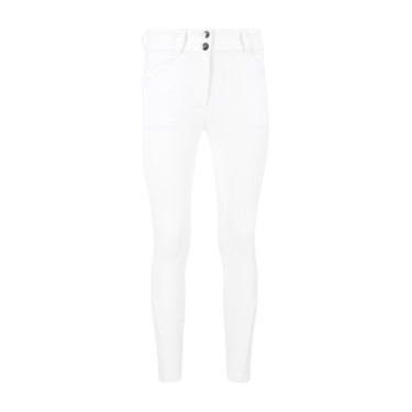 Pantalon d'équitation Kentucky Miami grip genoux femme Blanc