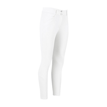 Pantalon d'équitation Kentucky Miami grip genoux femme Blanc