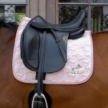 Tapis de selle Kentucky Licorne Pailleté Rose pâle